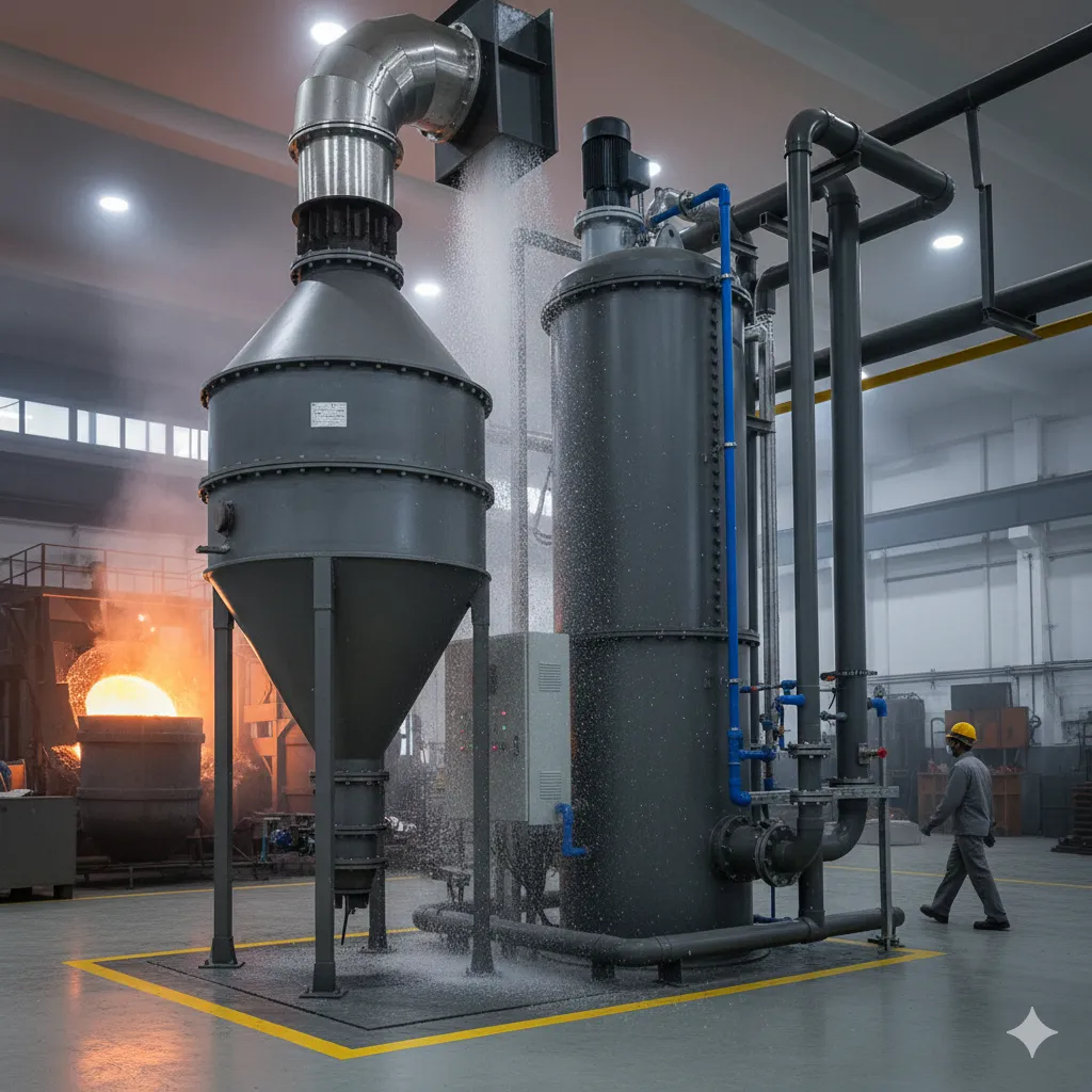 High-Temperature Foundry Dust Control with Hybrid Venturi System — NAPCEN case study